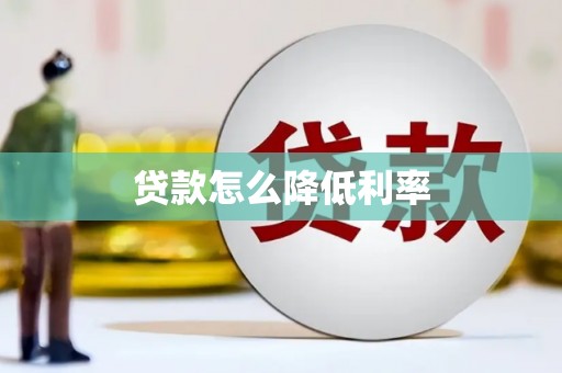 甘谷贷款怎么降低利率