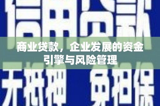 甘谷商业贷款，企业发展的资金引擎与风险管理
