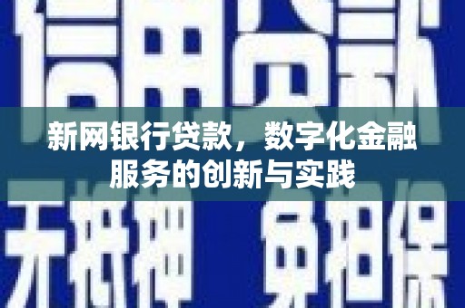 甘谷新网银行贷款，数字化金融服务的创新与实践