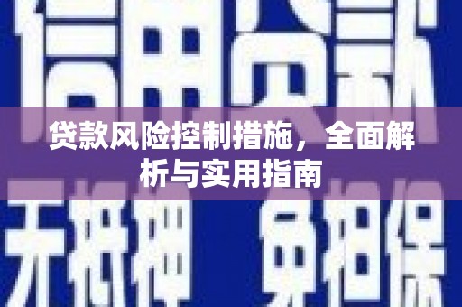 甘谷贷款风险控制措施，全面解析与实用指南