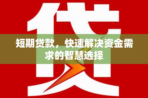 甘谷短期贷款，快速解决资金需求的智慧选择