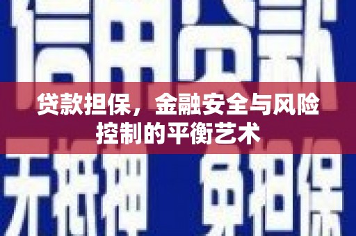 甘谷贷款担保，金融安全与风险控制的平衡艺术