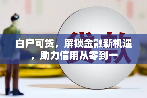 甘谷白户可贷，解锁金融新机遇，助力信用从零到一
