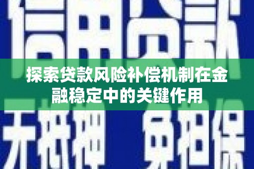 甘谷探索贷款风险补偿机制在金融稳定中的关键作用