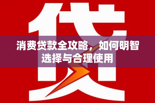 甘谷消费贷款全攻略，如何明智选择与合理使用