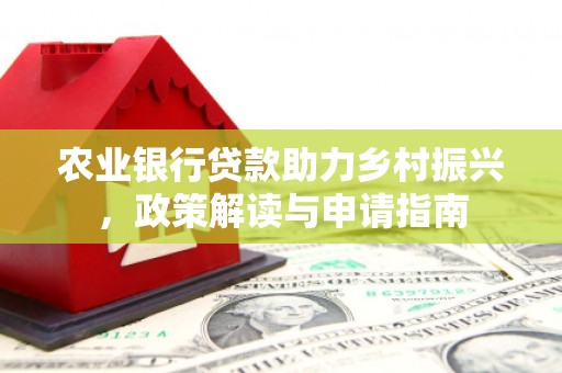 甘谷农业银行贷款助力乡村振兴，政策解读与申请指南