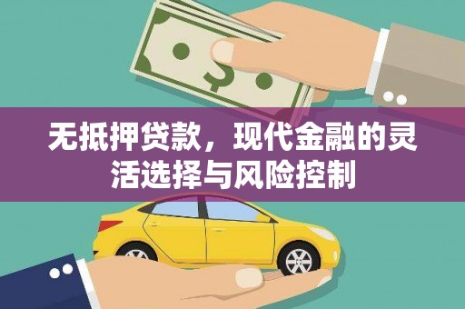 甘谷无抵押贷款，现代金融的灵活选择与风险控制