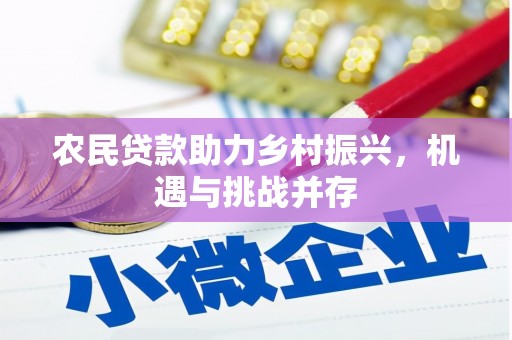 甘谷农民贷款助力乡村振兴，机遇与挑战并存