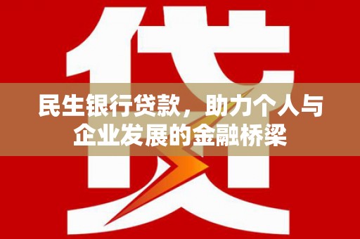 甘谷民生银行贷款，助力个人与企业发展的金融桥梁