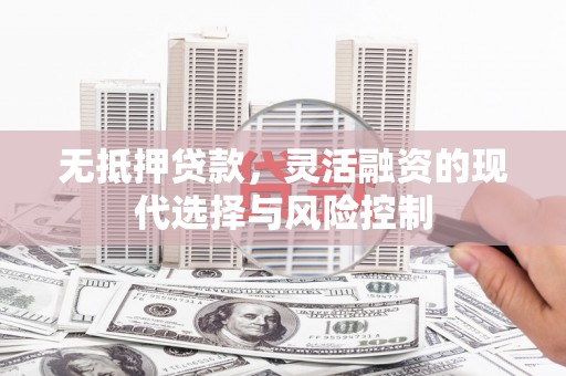 甘谷无抵押贷款，灵活融资的现代选择与风险控制