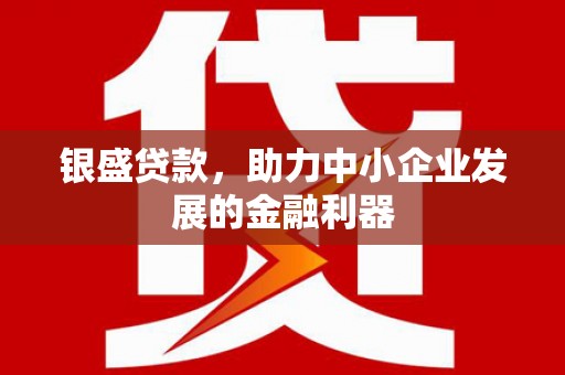 甘谷银盛贷款，助力中小企业发展的金融利器