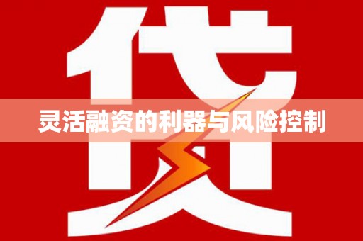 甘谷灵活融资的利器与风险控制