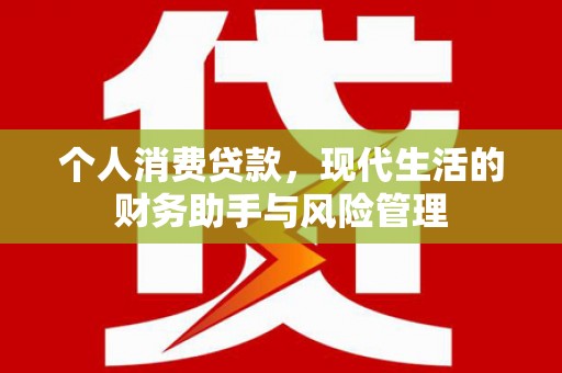 甘谷个人消费贷款，现代生活的财务助手与风险管理