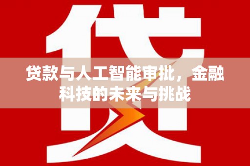 甘谷贷款与人工智能审批，金融科技的未来与挑战