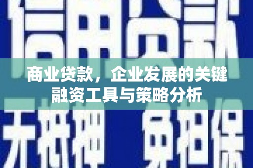 甘谷商业贷款，企业发展的关键融资工具与策略分析