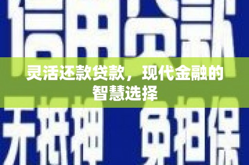 甘谷灵活还款贷款，现代金融的智慧选择