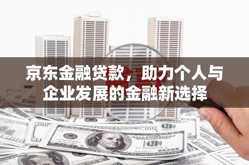 甘谷京东金融贷款，助力个人与企业发展的金融新选择