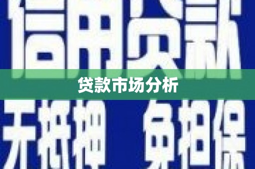 甘谷贷款市场分析