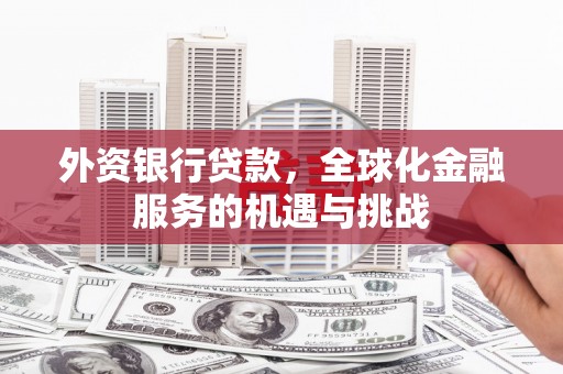 甘谷外资银行贷款，全球化金融服务的机遇与挑战