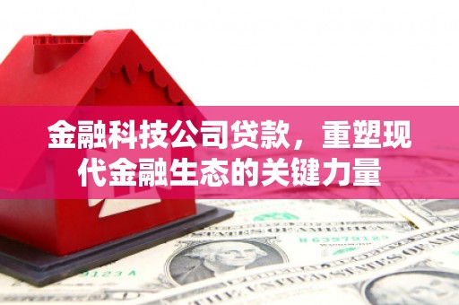 甘谷金融科技公司贷款，重塑现代金融生态的关键力量