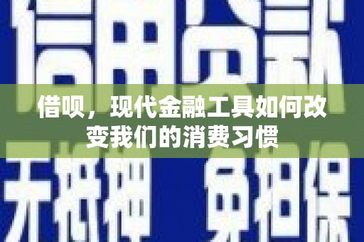 甘谷借呗，现代金融工具如何改变我们的消费习惯