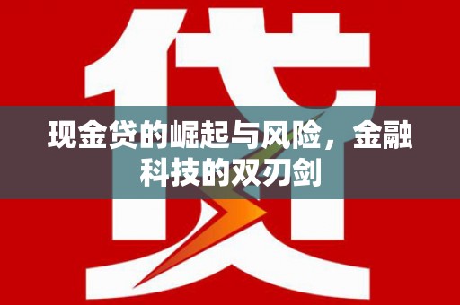 甘谷现金贷的崛起与风险，金融科技的双刃剑
