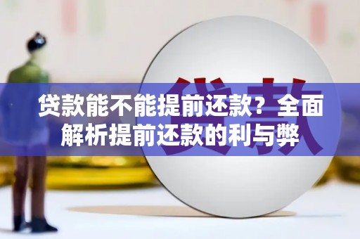 甘谷贷款能不能提前还款？全面解析提前还款的利与弊