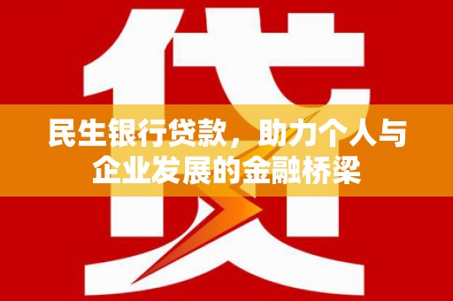 甘谷民生银行贷款，助力个人与企业发展的金融桥梁