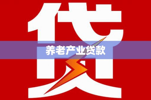 甘谷养老产业贷款