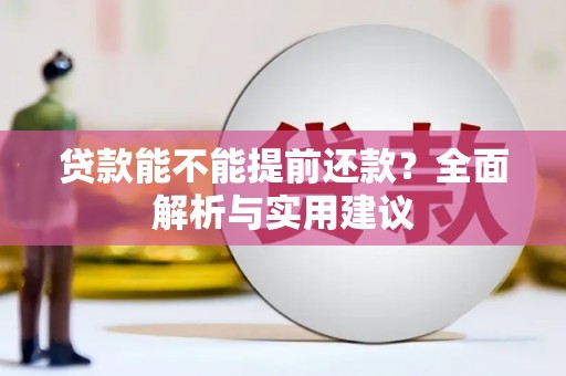 甘谷贷款能不能提前还款？全面解析与实用建议