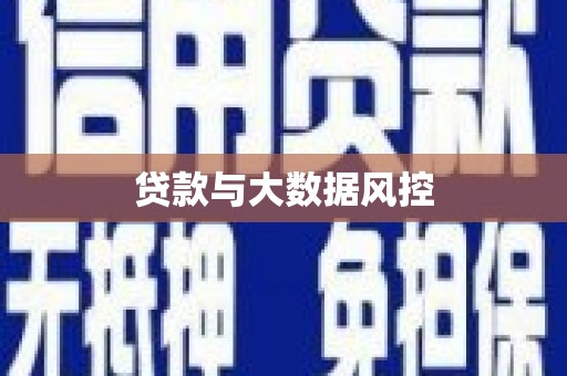 甘谷贷款与大数据风控