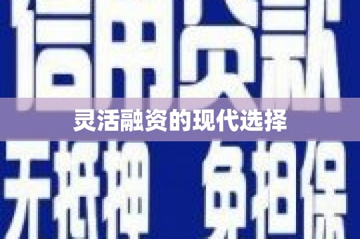 甘谷灵活融资的现代选择