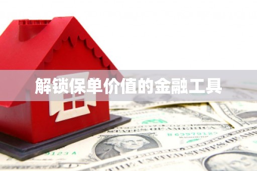甘谷解锁保单价值的金融工具